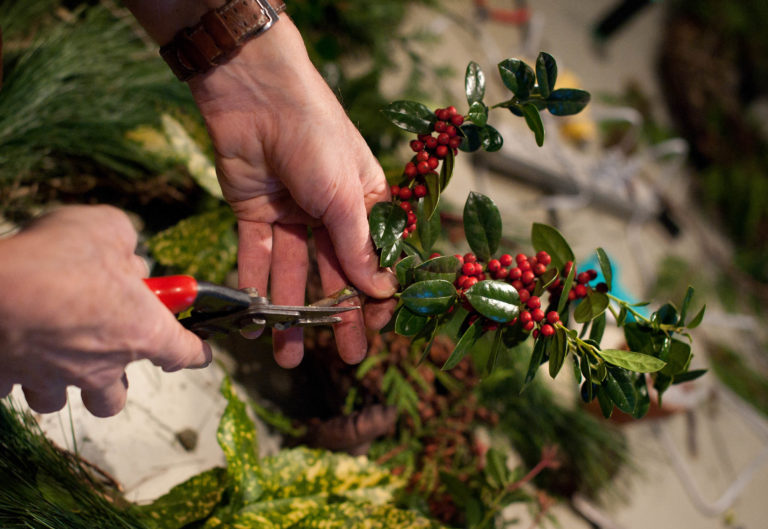 Wave hill Holiday Wreath Workshop credit Joshua Bright md